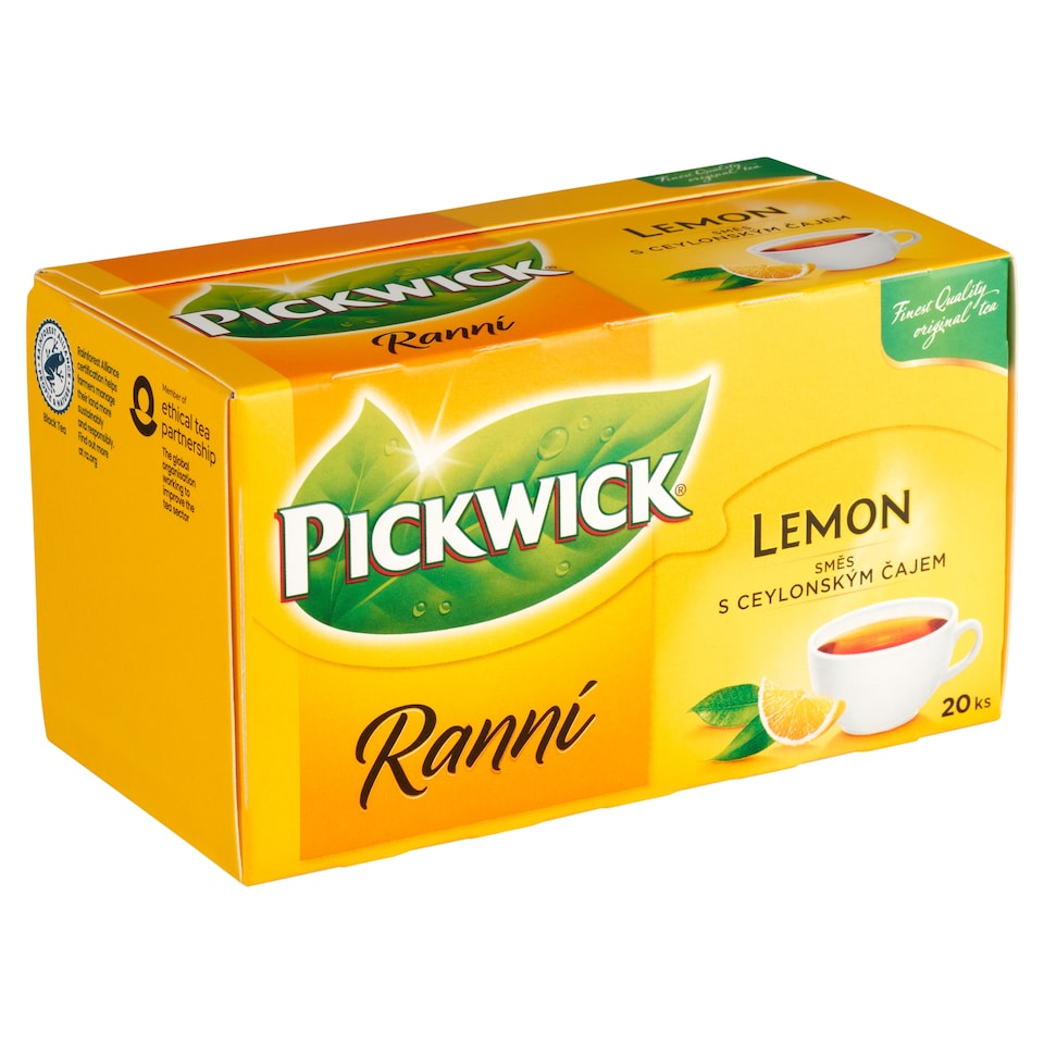 Pickwick Ranní černý čaj aromatizovaný s citronovým oplodím 20 x 1,75g (35g)