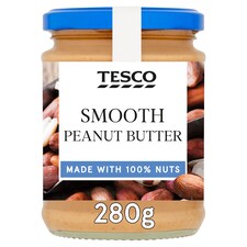 Tesco 100% Smooth Peaunt Butter 280G