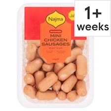 Najma Halal Mini Chicken Sausages - Smoked 400g