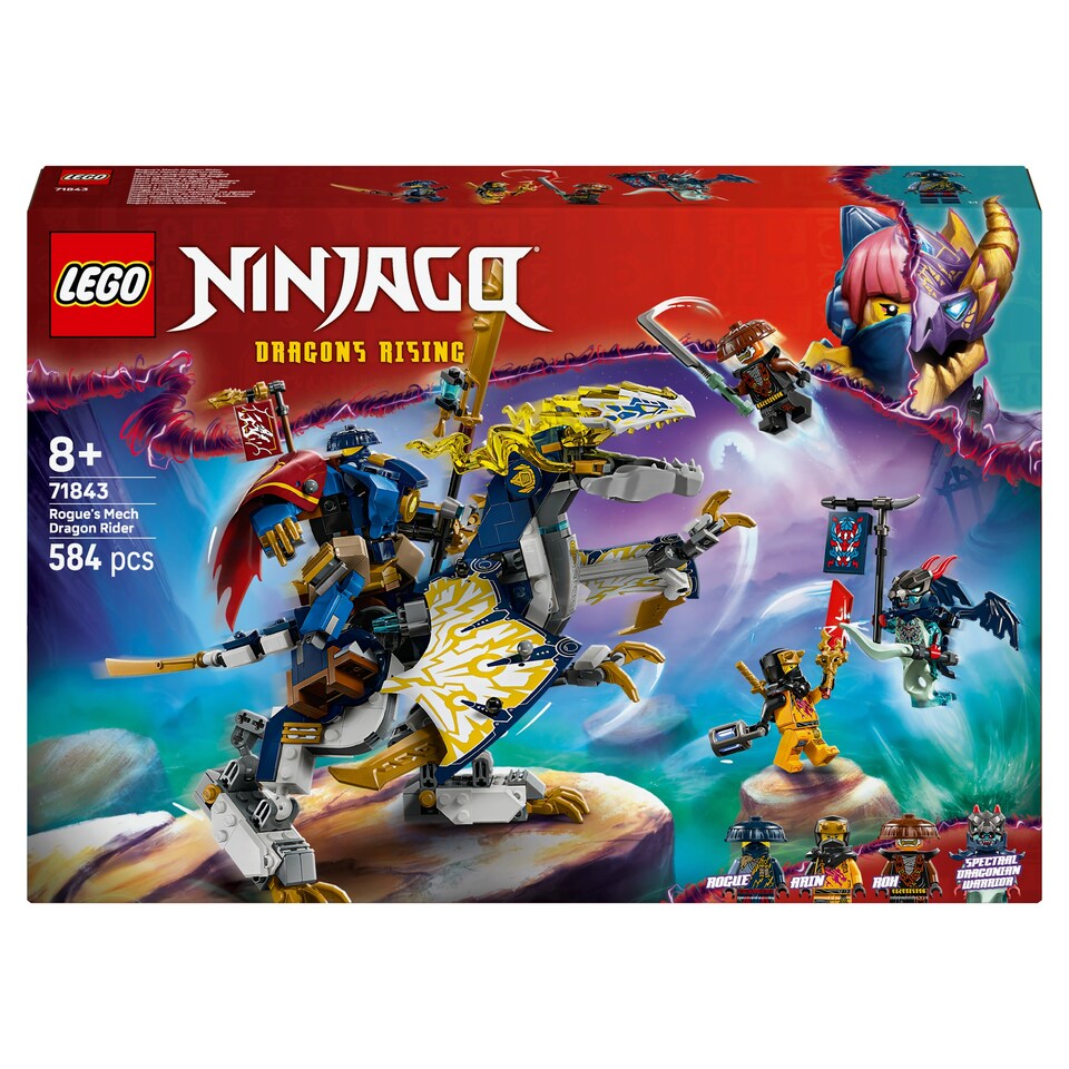 Obrázek 1 pro produkt LEGO NINJAGO 71843 Rogue a robotický dračí jezdec