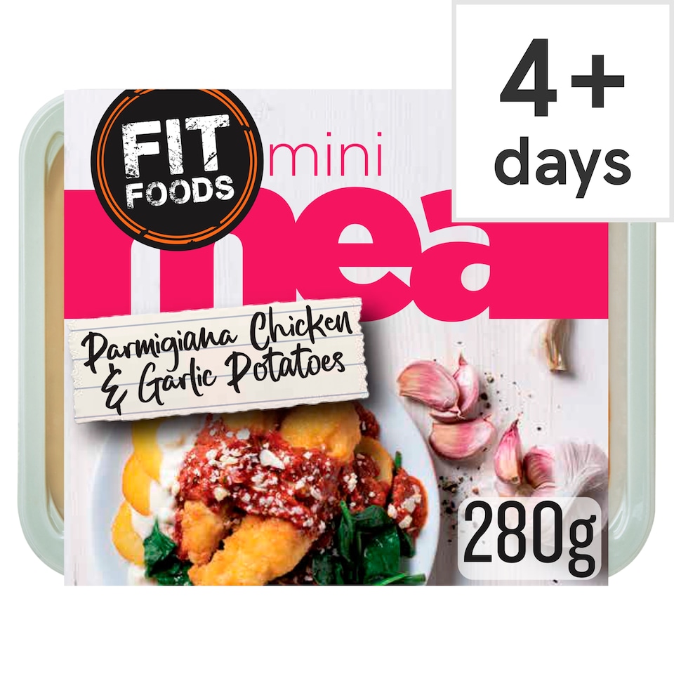 Fit Foods Mini Meal Parmesan Chicken & Garlic Potatoes 280g