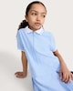 image 1 of F&F School Girls 2-Pack Generous Fit Gingham Short Sleeved Dresses in Blue