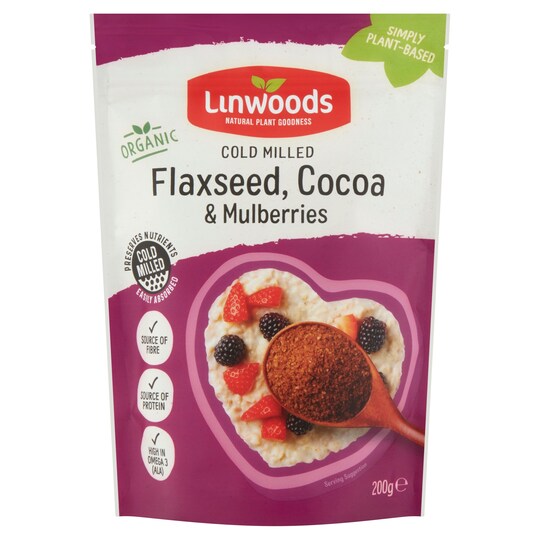 Linwoods Flax Cocoa & Mulberries 200G Tesco Groceries