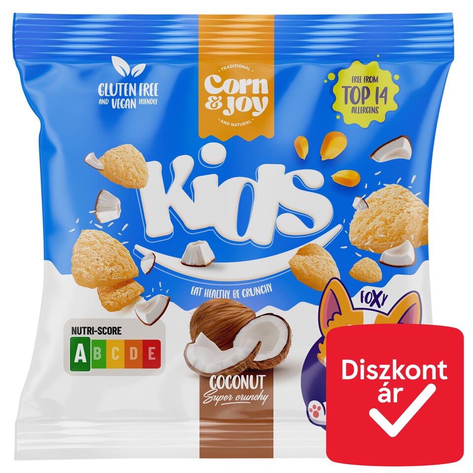 Corn & Joy Kids extrudált kókusz ízű snack 40 g