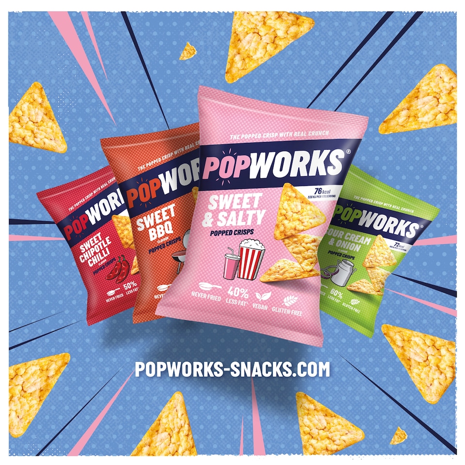 image 1 of Popworks Sour Cream & Onion Sharing Bag Popped Crisps 85g