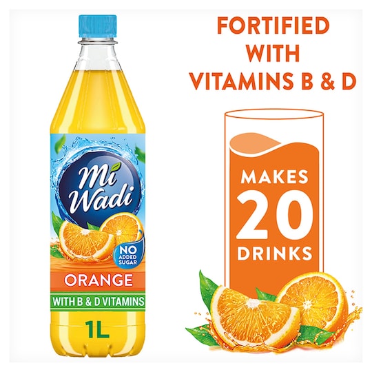 MiWadi Orange No Added Sugar Squash 1L