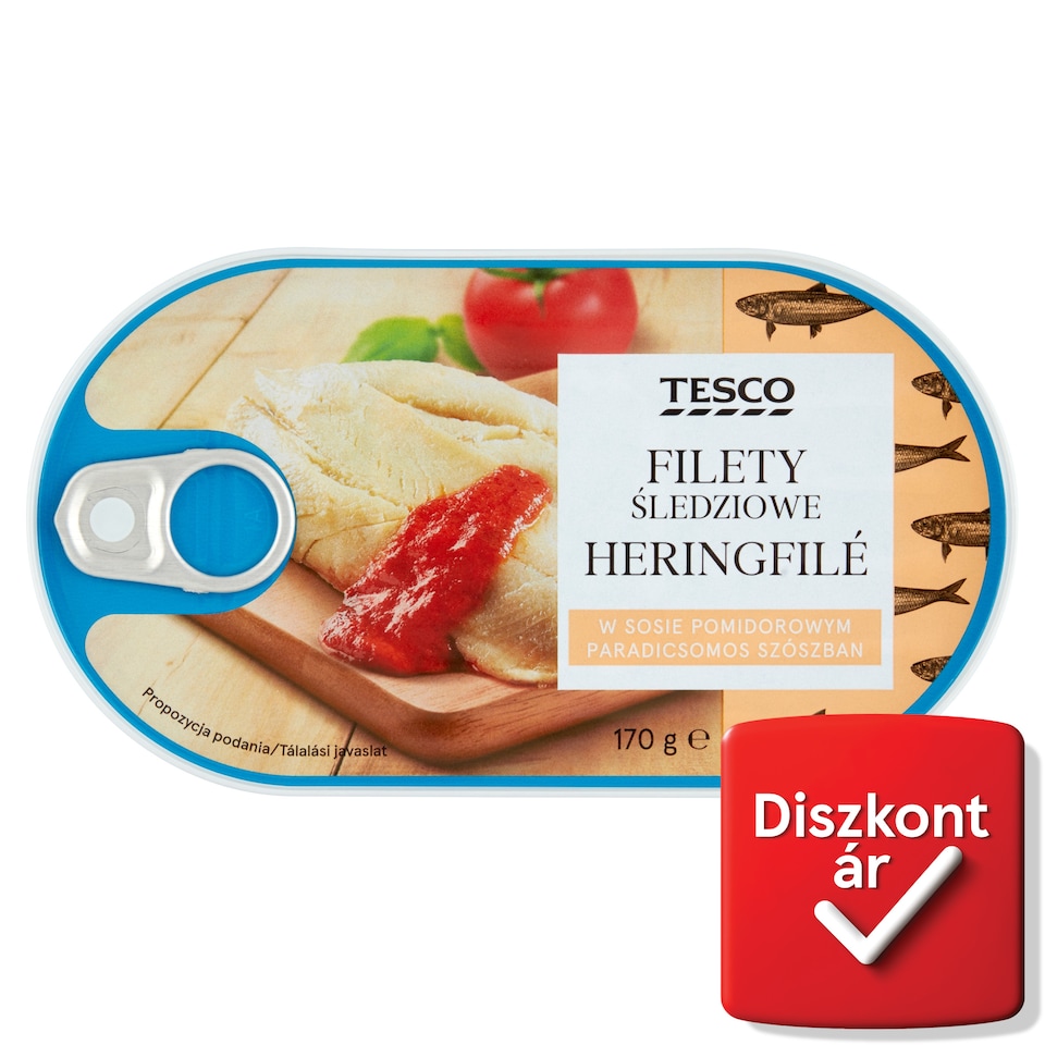 Tesco heringfilé paradicsomos szószban 170 g