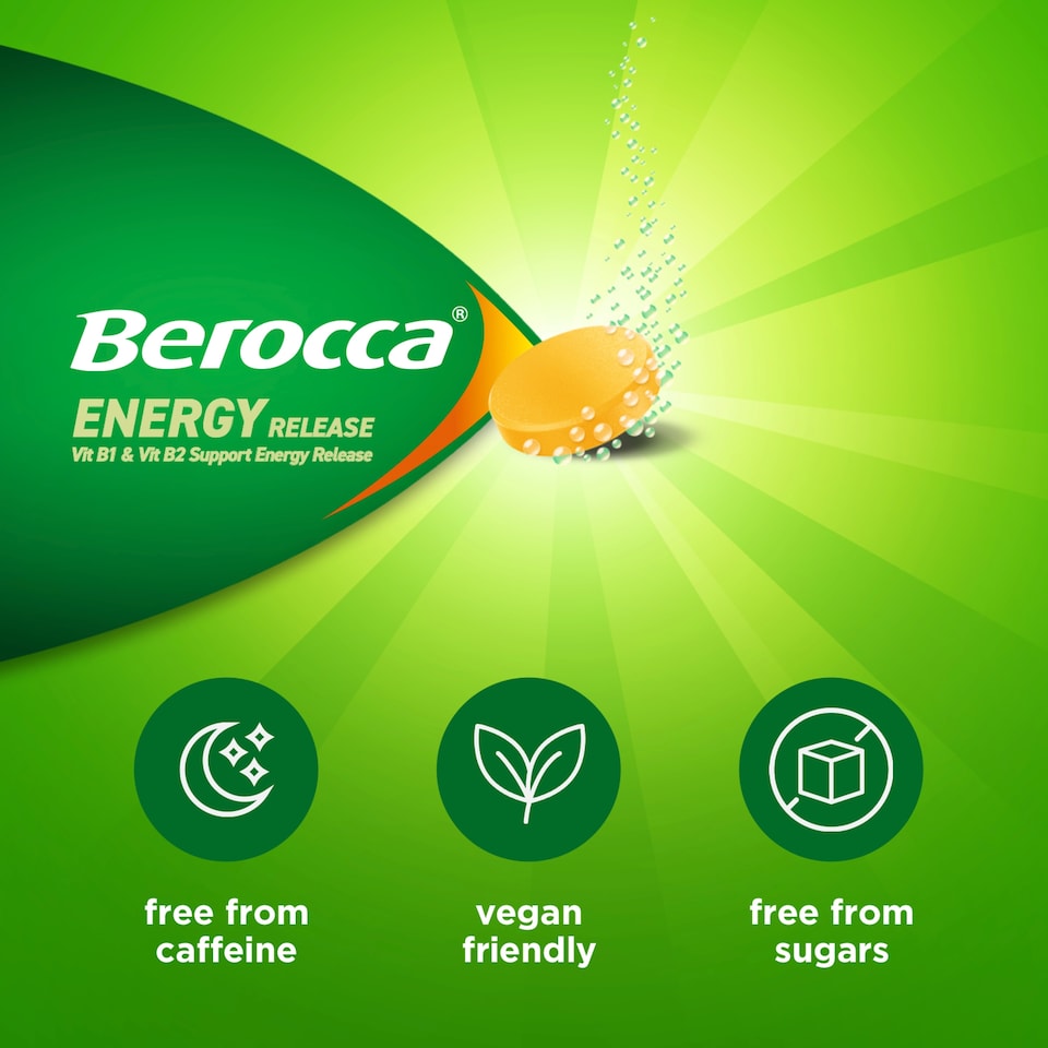 image 1 of Berocca Energy Release Natural Orange Flavour Sugar Free 15 Effervescent Tablets