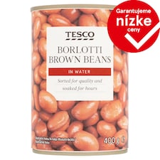 Tesco Borlotti fazuľa vo vodnom náleve 400 g