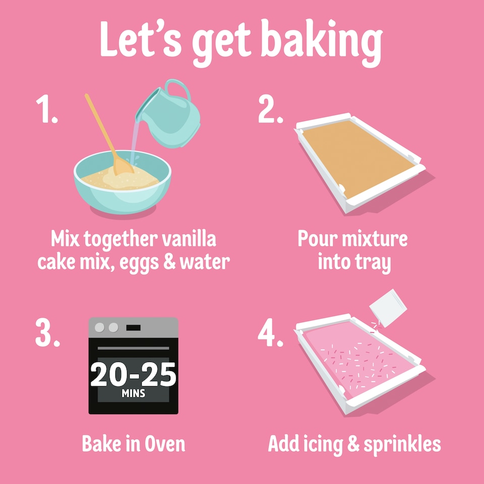 image 1 of Dr. Oetker Pink Old School Traybake Cake Mix 436g