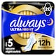 image 1 of Always Ultra Sanitary Towels Secure Night Extra (Size 5) Wings x 20 Pads