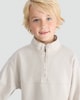image 2 of F&F Boys Cotton Rich Half Zip Sweatshirt in Med Nude