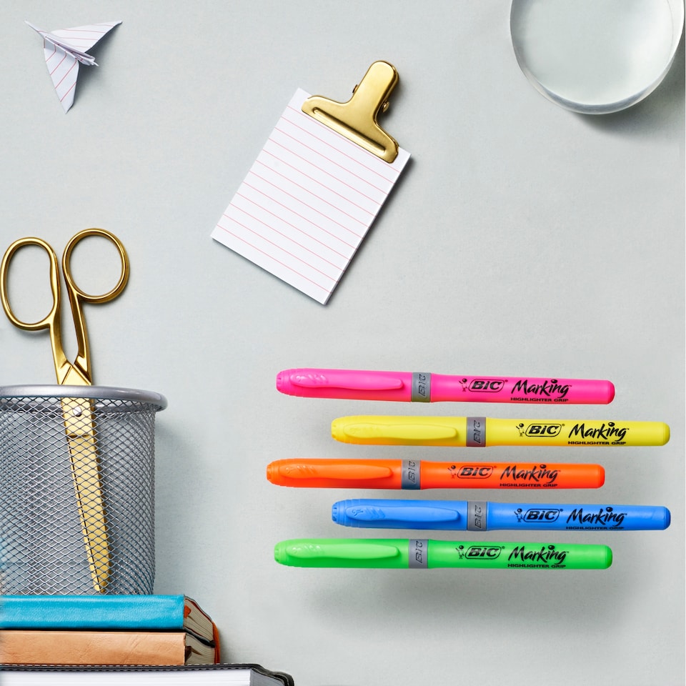 image 1 of BIC Highlighter Grip Pastel 4 Pack