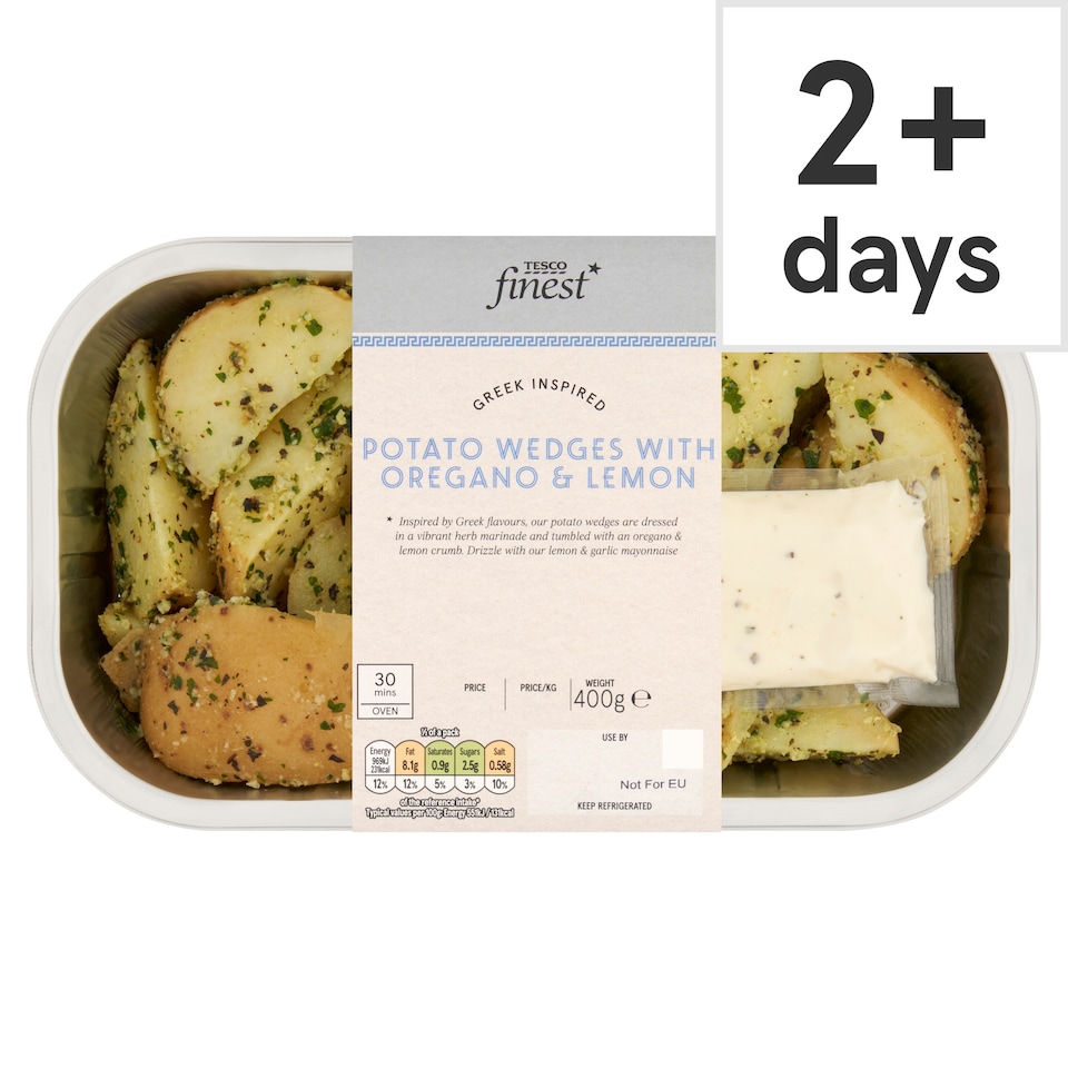 Tesco Oregano & Lemon Potato Wedges 400g 
