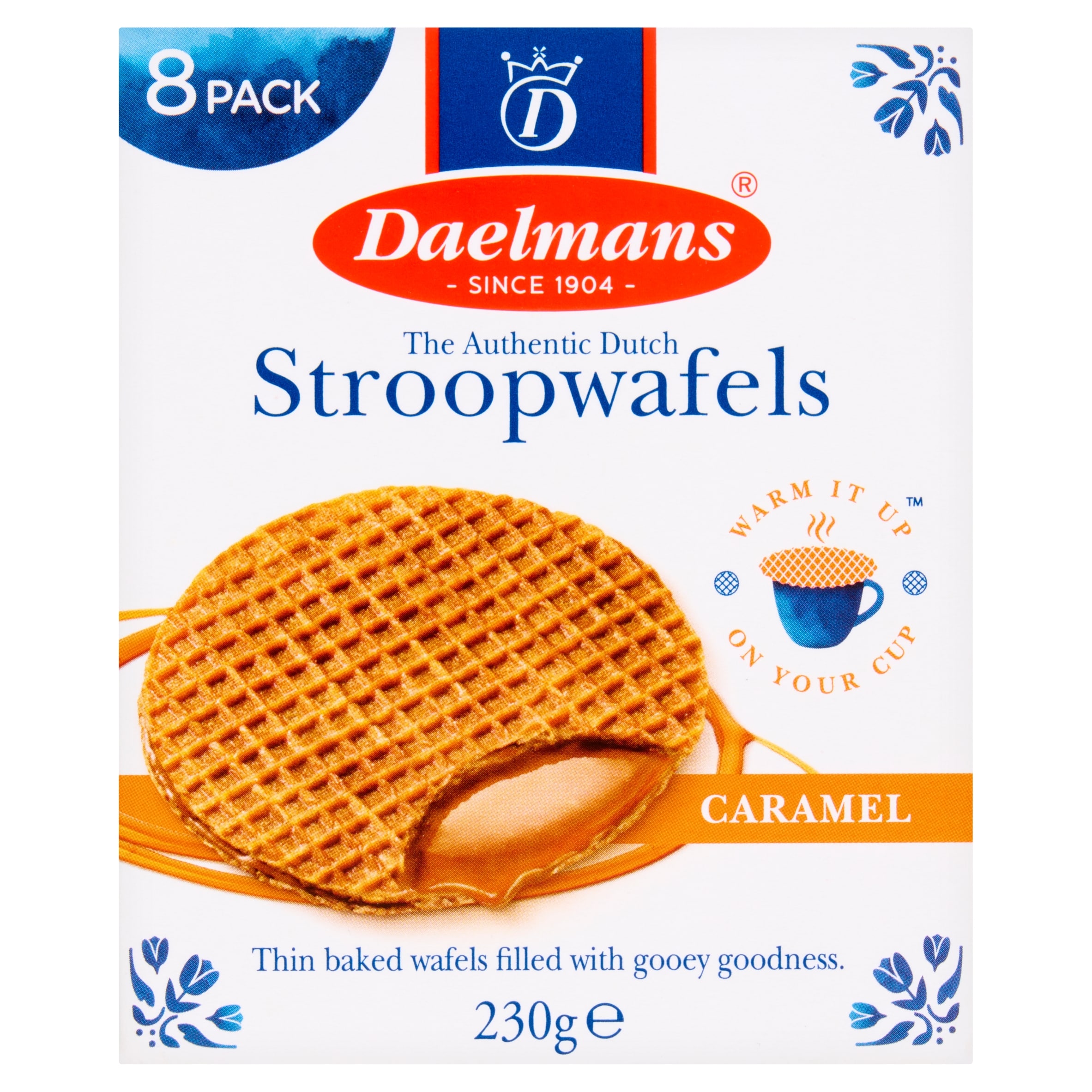 Daelmans Authentic Dutch Caramel Stroopwafels 8 Pack 230g