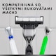 image 5 of Gillette Mach3 Charcoal Razor Cart Refills for Men, 8 3-Blade Razor Blade Refills
