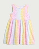 image 4 of F&F Girls Pure Cotton Animal Print Sleeveless Dress in Multi White