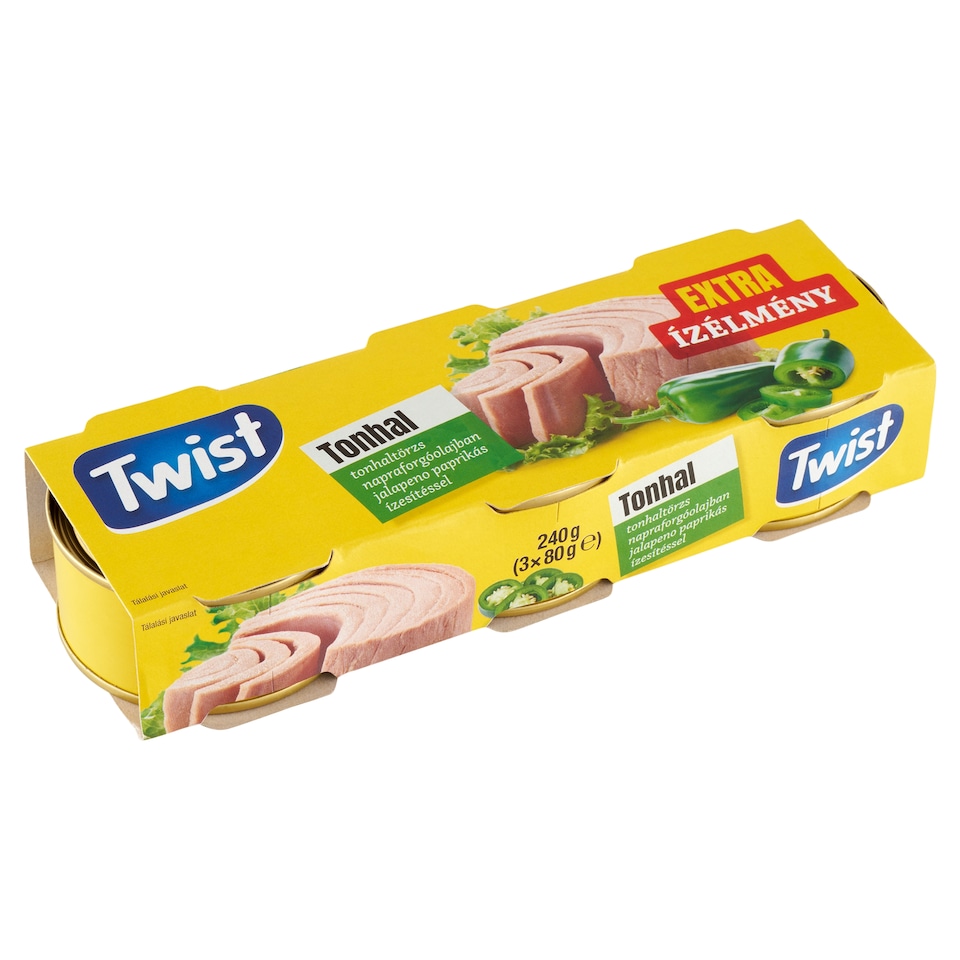 Twist tonhaltörzs napraforgóolajban jalapeno paprikás ízesítéssel 3 x 80 g (240 g)