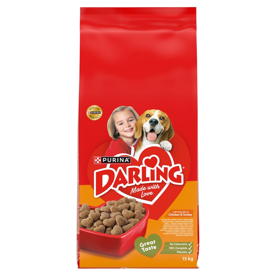 image 1 of Purina Darling Complete Pet Food for Adult Dogs with Poultry 15 kg