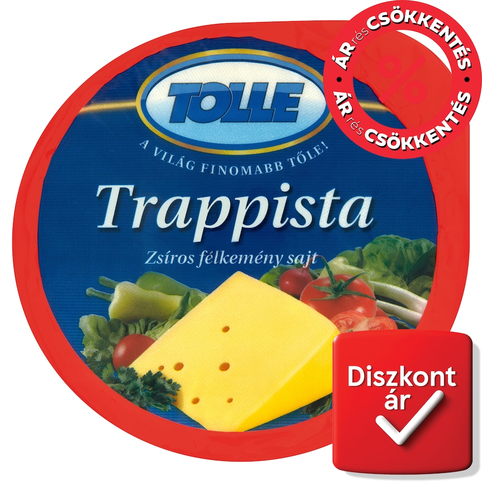 Tolle zsíros, félkemény trappista sajt  1. kép