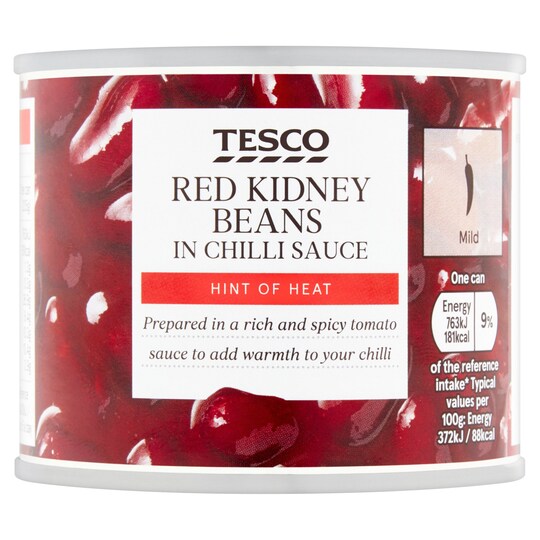 Tesco Kidney Beans In Chilli Sauce 205G Tesco Groceries