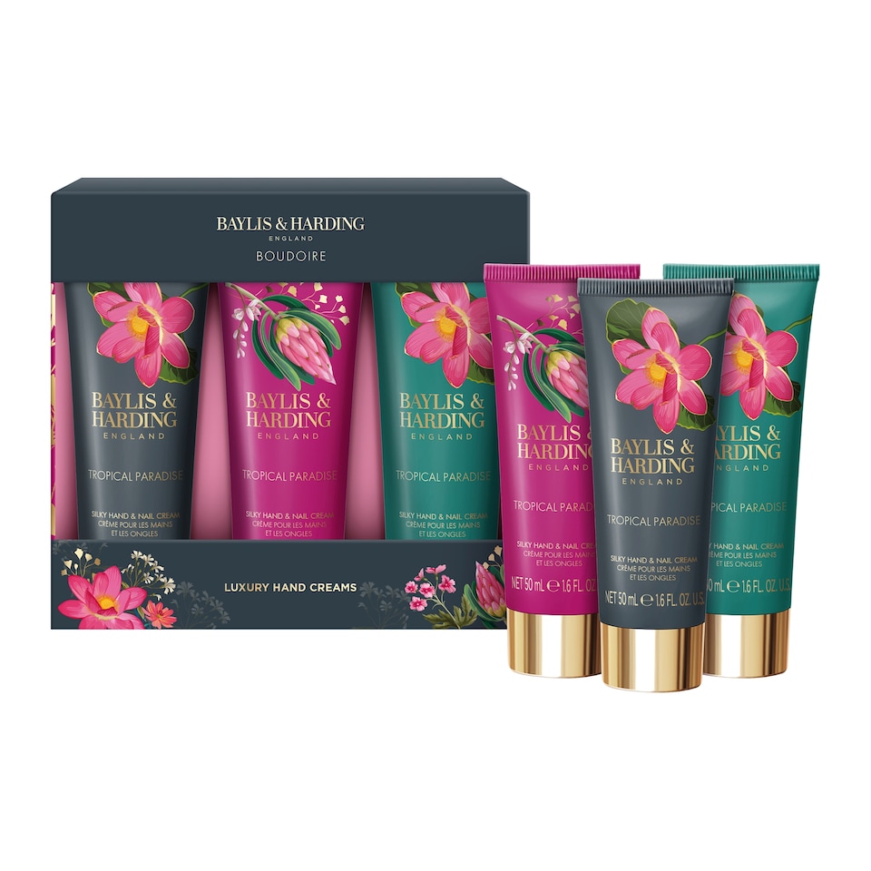 image 1 of Baylis & Harding Boudoire Luxury Hand Creams Gift Set 3x 50ml