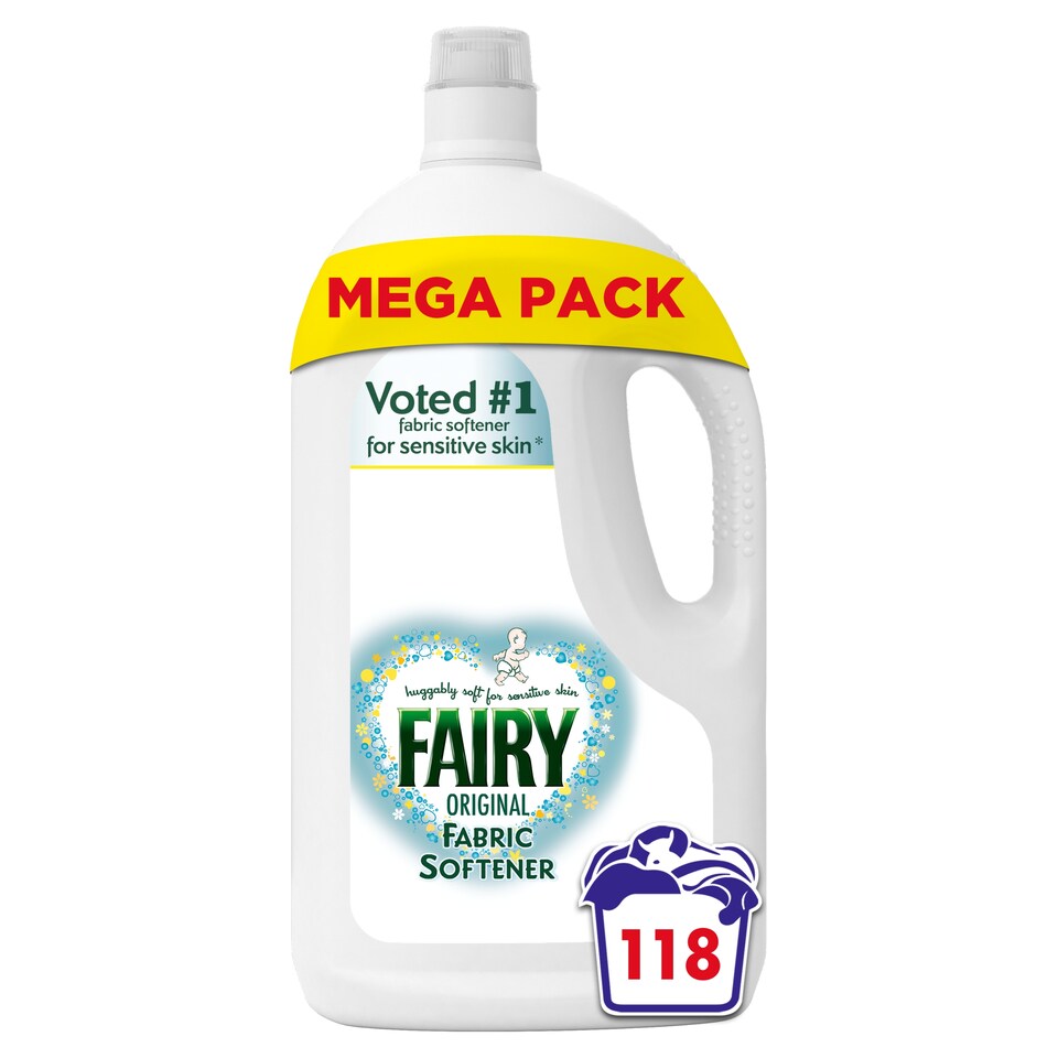 image 1 of Fairy Original Fabric Softener 118 Washes 3.894L