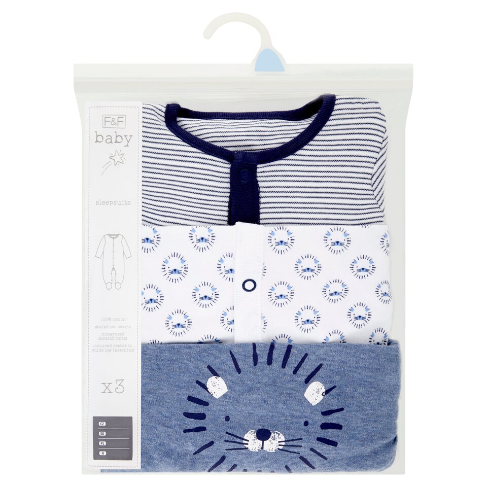 AW19 BAB S/SUIT WK17 3PK B BLUE:6/9