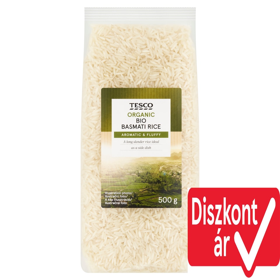 Tesco hántolt, hosszú szemű bio basmati rizs 500 g