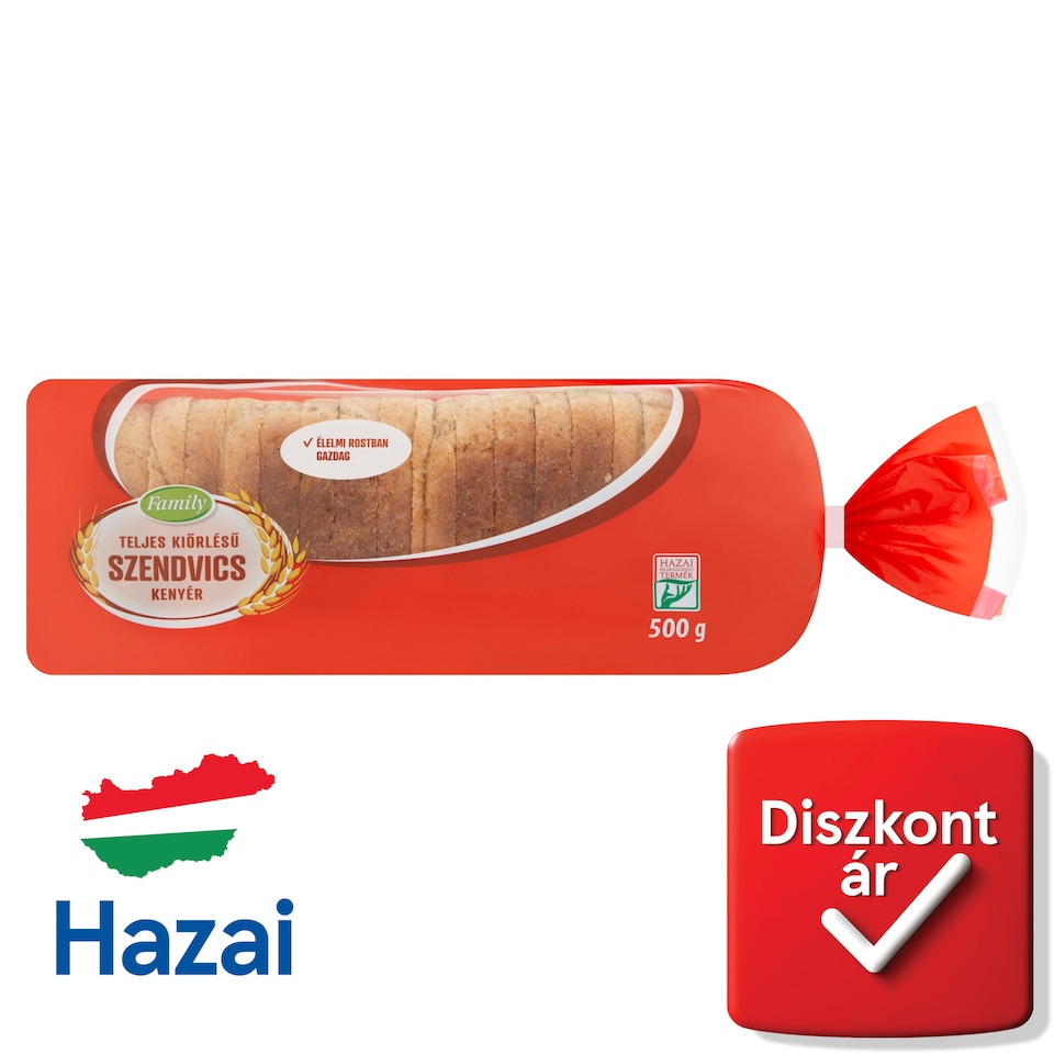 image 1 of Family Whole Grain Sandwich Bread 500 g