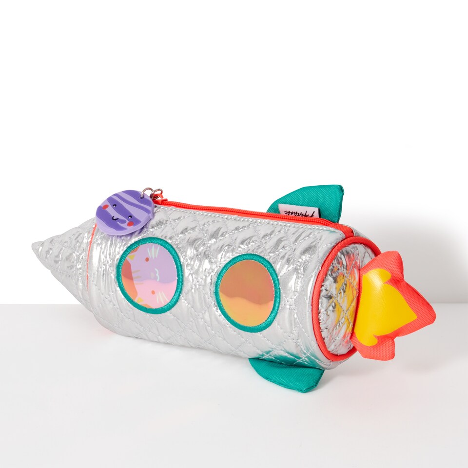 image 1 of Paperchase Happy Space Rocket Pencil Case