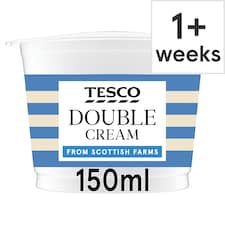 Tesco British Double Cream 150Ml