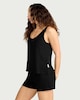image 2 of F&F CoolEase™ Ribbed Scoop Neck Pyjama Vest in Black