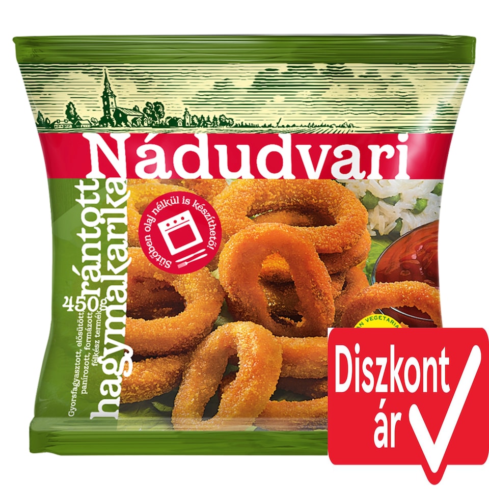 Nádudvari Quick-Frozen Breaded Onion Rings 450 g