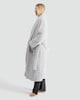 image 2 of F&F Fleece Textured Striped Dressing Gown in Grey