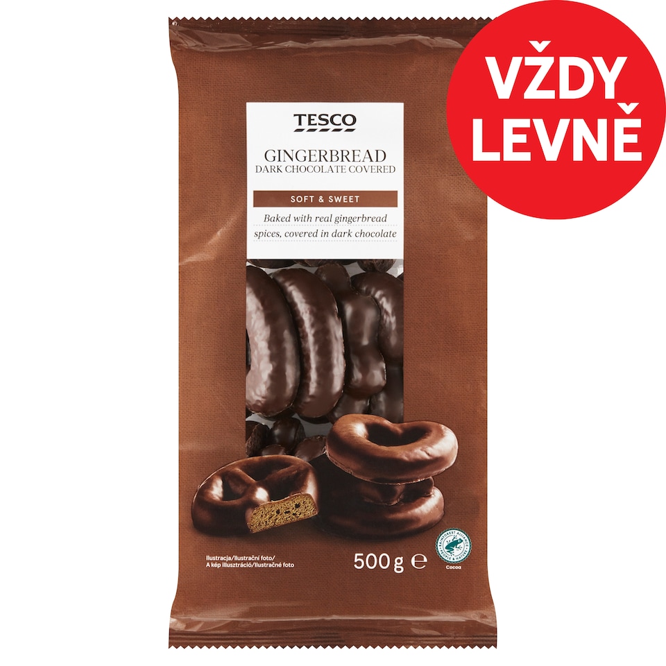 Tesco Perníky v čokoládové polevě 500g