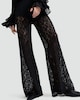 image 1 of F&F Lace Flared Trousers in Black