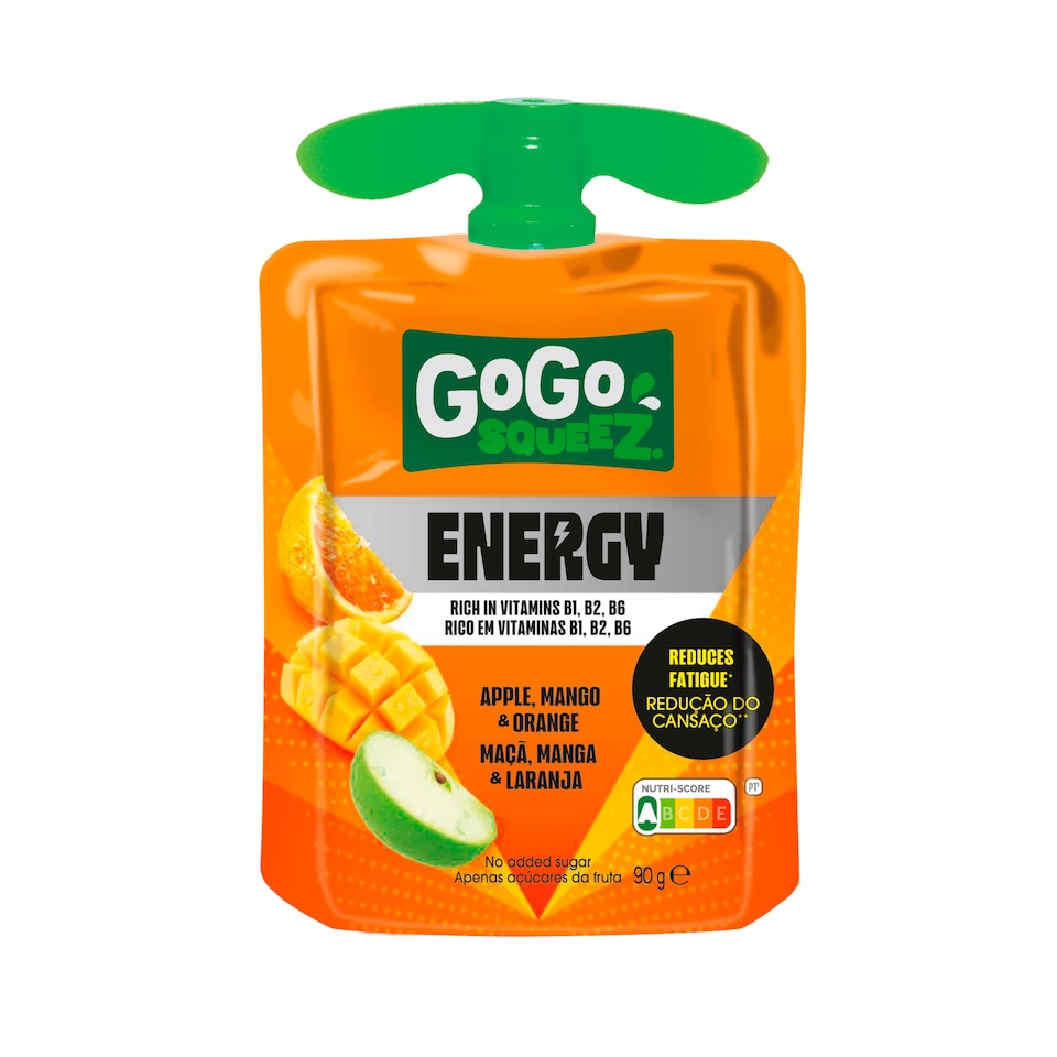 image 1 of GoGo squeeZ Energy Apple, Mango & Orange No Added Sugar 4 x 90g
