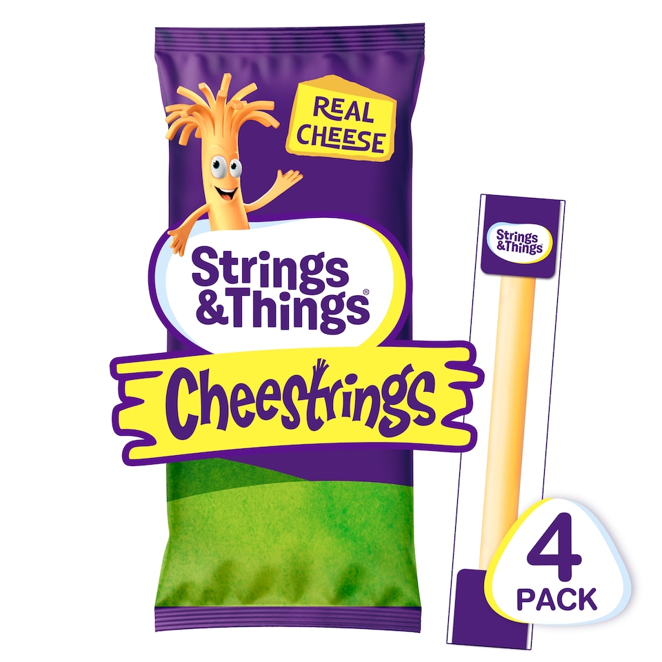 image 1 of Cheestrings Original Cheese Snacks 4 Pack 80G