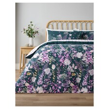 Tesco WWF Green Floral Duvet Set Double