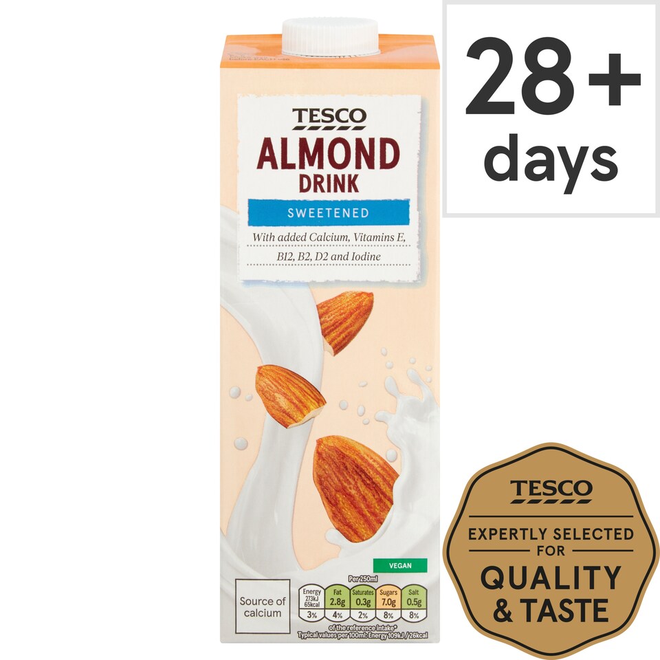 Tesco Longlife Almond Drink Sweetended 1Ltr