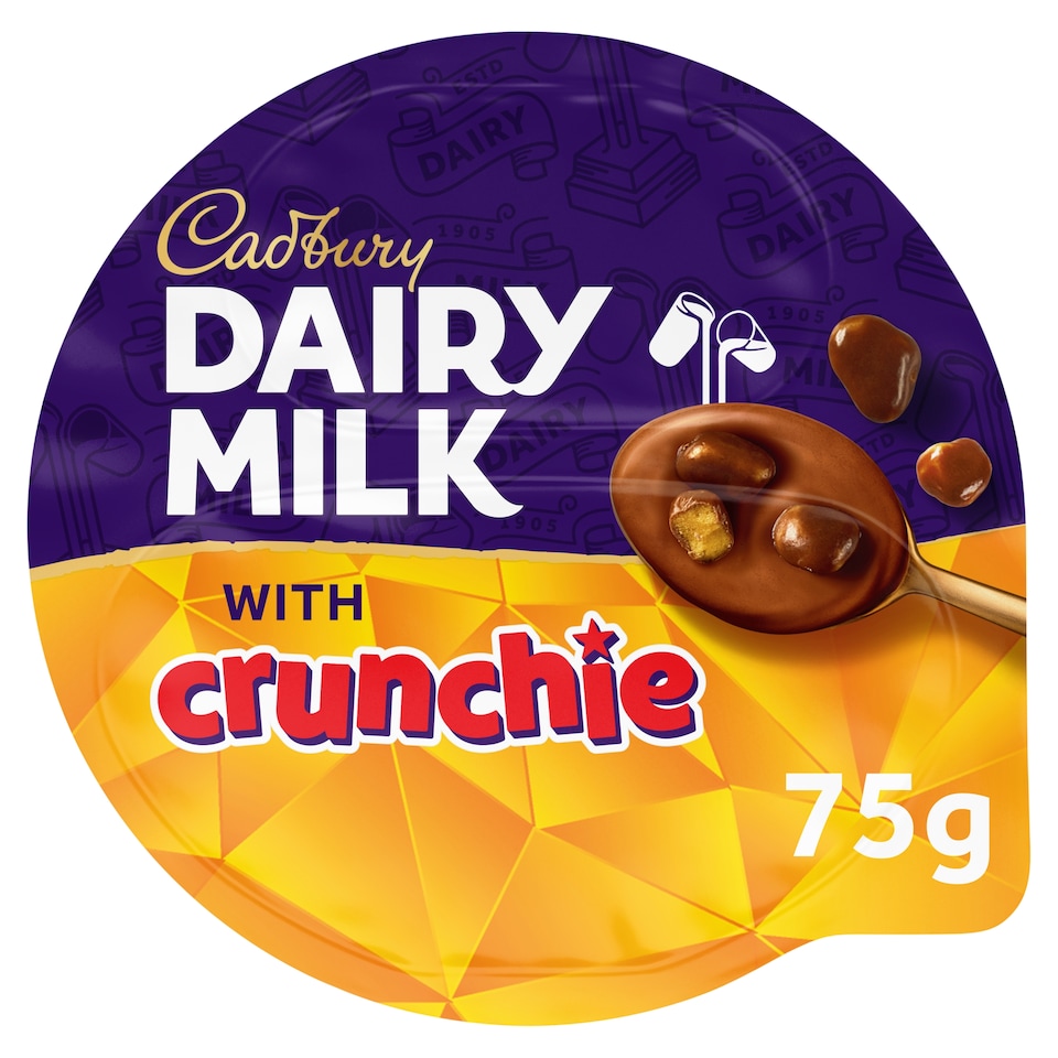 image 1 of Cadbury Dairy Milk Dessert with festive white chocolate pieces 75g