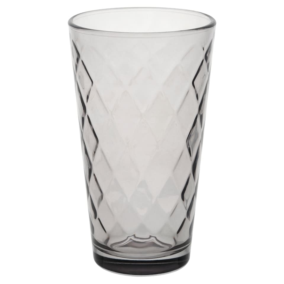 F&F Home Diamond Hiball Glass - Smoke