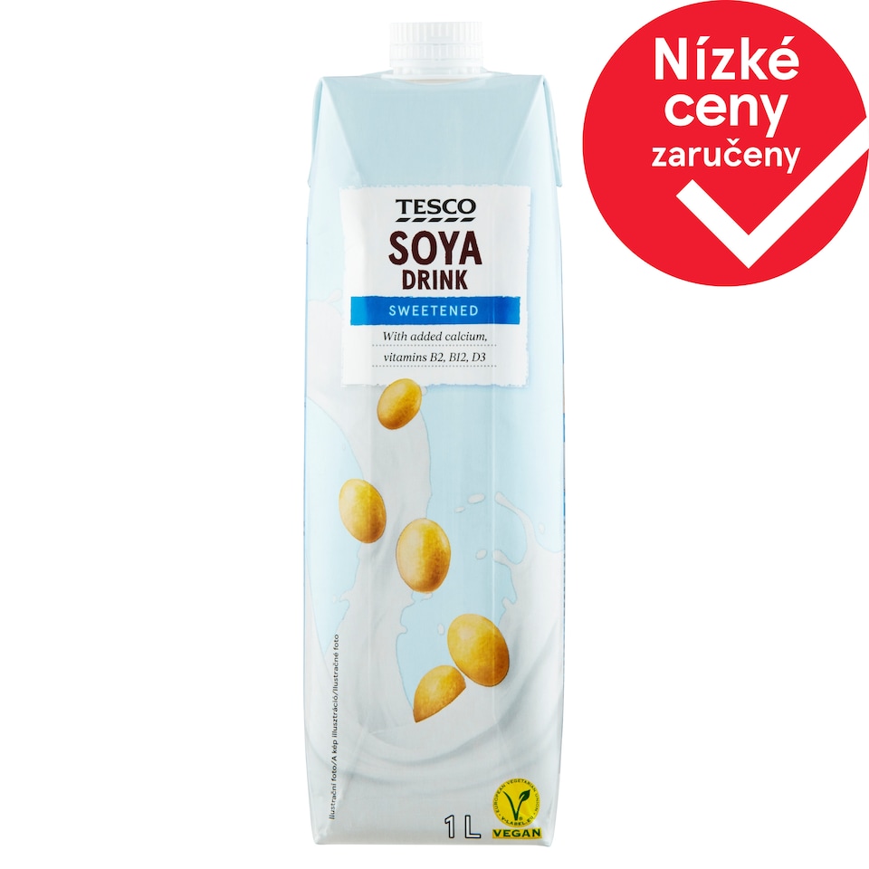 Tesco Sójový nápoj slazený 1l