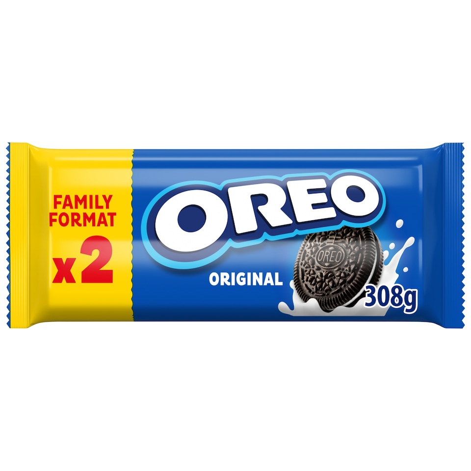 Oreo Vanilla Cookie Chocolate Sandwich Biscuits Twin Pack 2x154g
