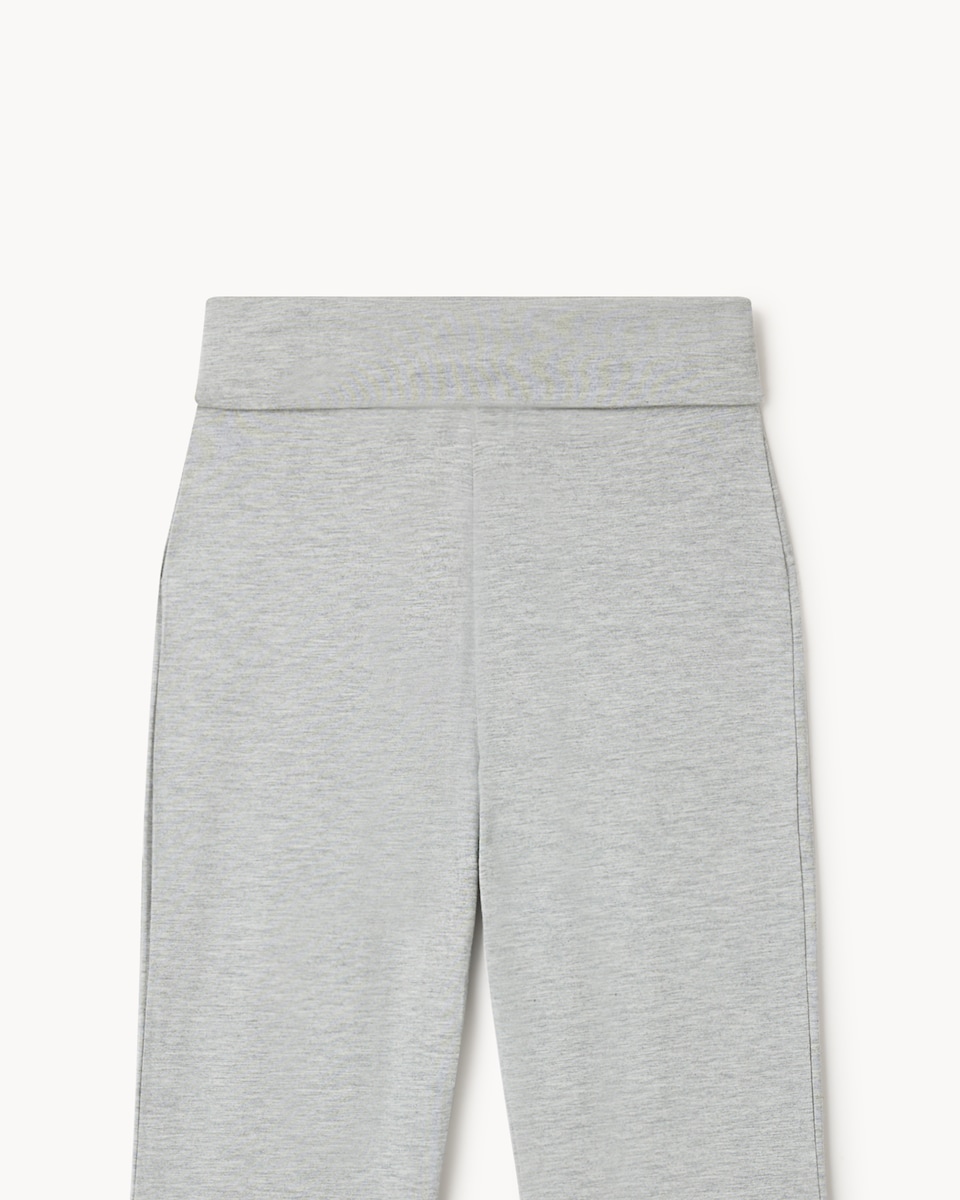 image 1 of F&F Girls Fold-Over Wide Leg Leggings in Grey