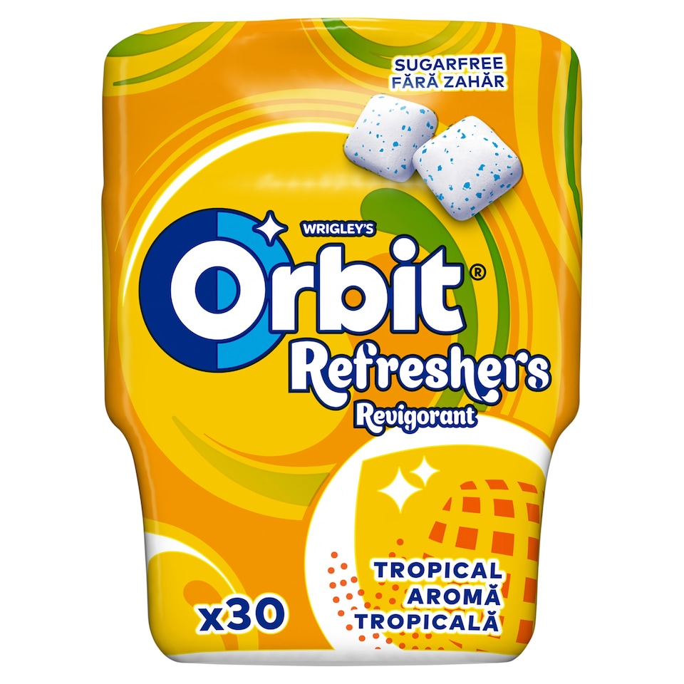 image 1 of Orbit Refreshers Topical Fruit Flavoured Sugar-Free Chewing Gum with Sweetener 67 g