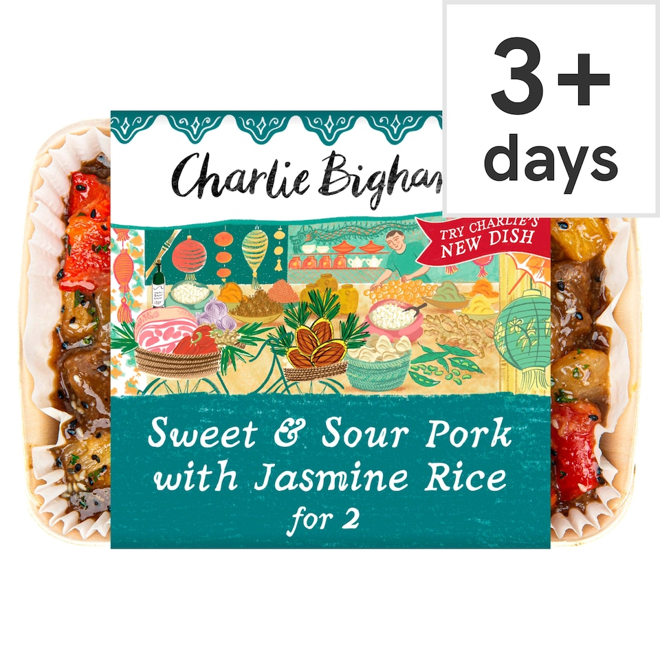 image 1 of Charlie Bigham's Sweet & Sour Pork with Jasmine Rice 750g