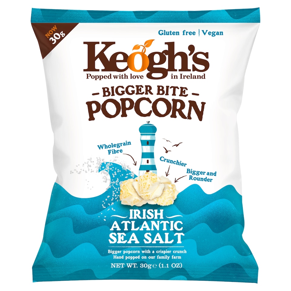 Keoghs Irish Atlantic Sea Salt Popcorn 30G