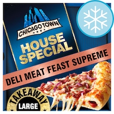 Chicago Town Takeaway Stuffed Crust Deli Meat Feast Supreme Large Pizza 683g
